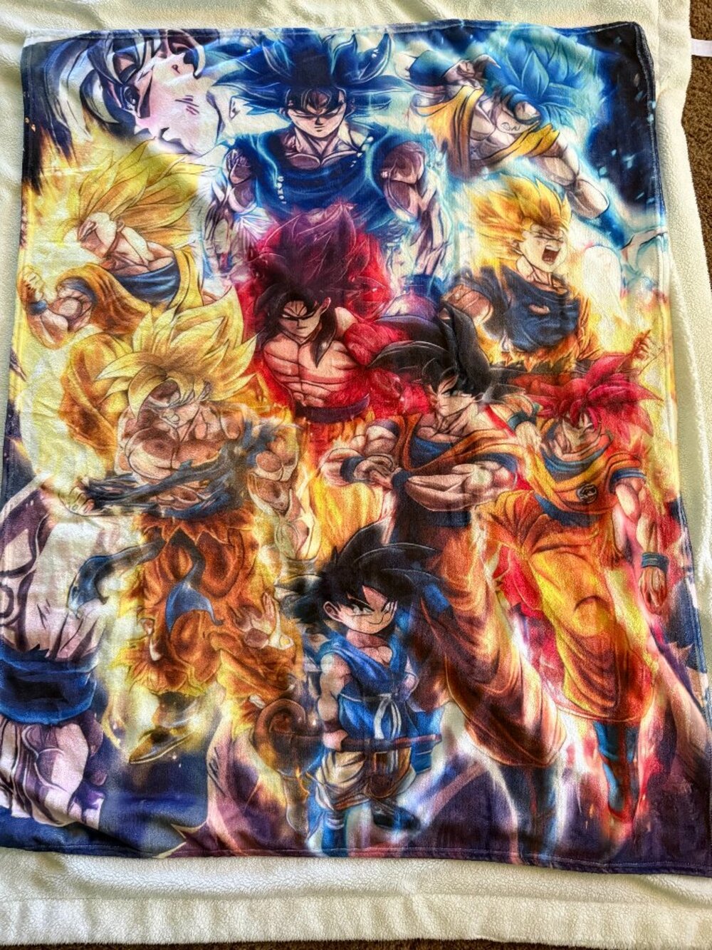 Dragon Ball Z Action Characters 50 x 60 Blanket Multi Color Soft Graphic Print